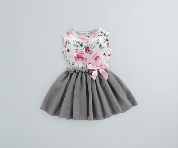 Baby Girls Midi/Knee Length Festive/Wedding Sweet Children's Lace Fashionable Wedding Skirt Princess Dress Visited the Party to Participate in the Event Elegant Sleeveless Frock Dress