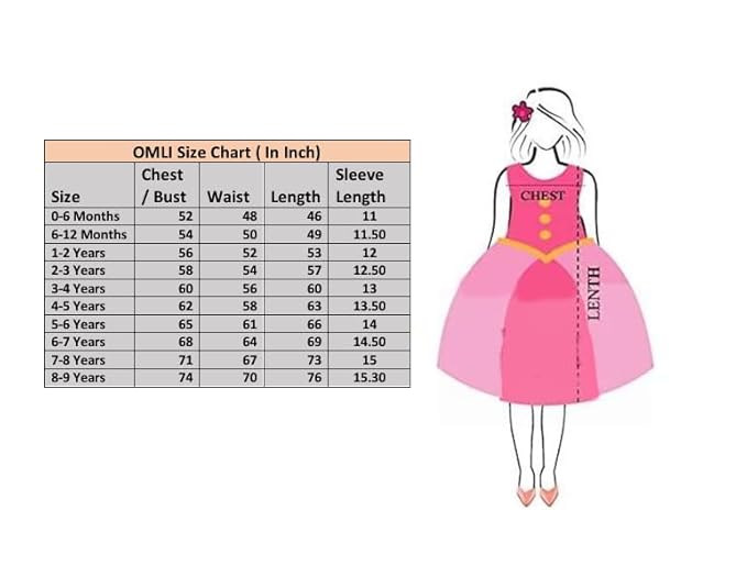 Girls Knee Length Printed Dress | Frock for Girls| Knee Length Frock Dress |Shorts Sleeve Fancy Dress| Festive/Wedding Dress| Birthday Fancy Dress | Girls Frock Dress| image 4