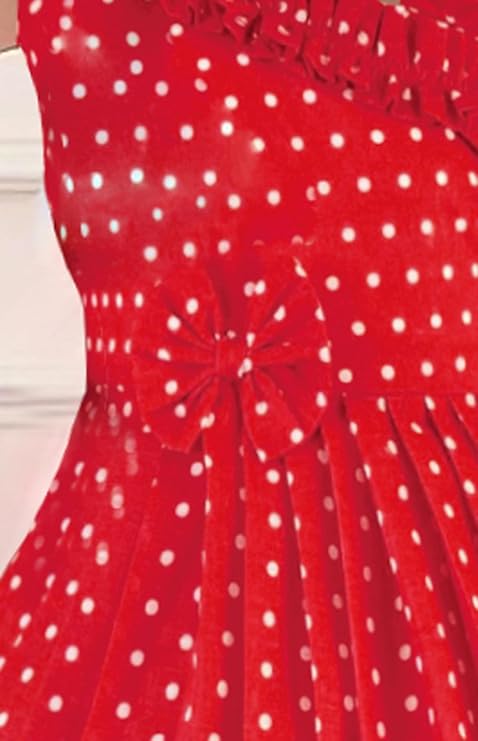 Girls Knee Length Printed Dress | Frock for Girls| Knee Length Frock Dress |Shorts Sleeve Fancy Dress| Festive/Wedding Dress| Birthday Fancy Dress | Girls Frock Dress| image 3