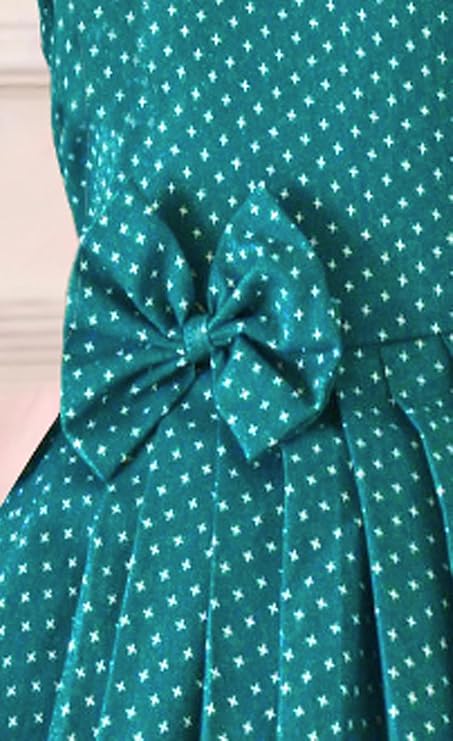 Girls Knee Length Printed Dress | Frock for Girls| Knee Length Frock Dress |Shorts Sleeve Fancy Dress| Festive/Wedding Dress| Birthday Fancy Dress | Girls Frock Dress| image 2